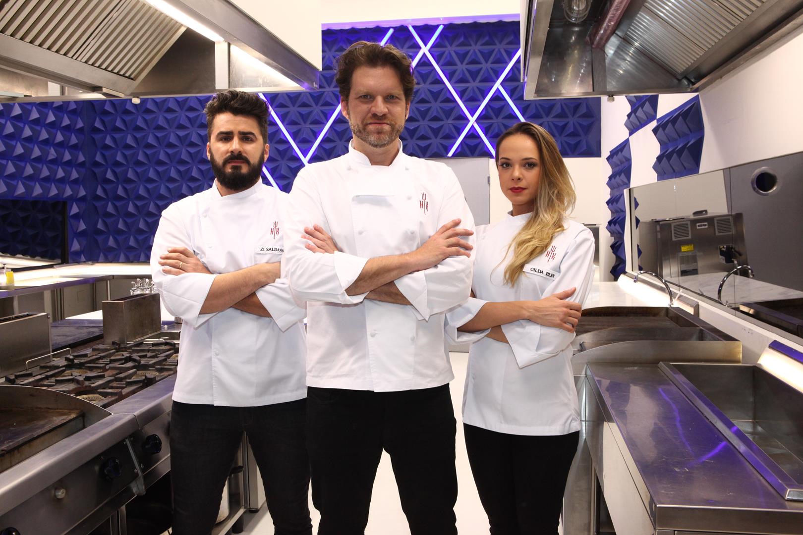 Hell’s Kitchen – Cozinha Sob Pressão Carlos Bertolazi, Zi Saldanha e Gilda Bley