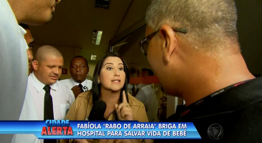 Fabíola Gadelha briga durante reportagem do Cidade Alerta