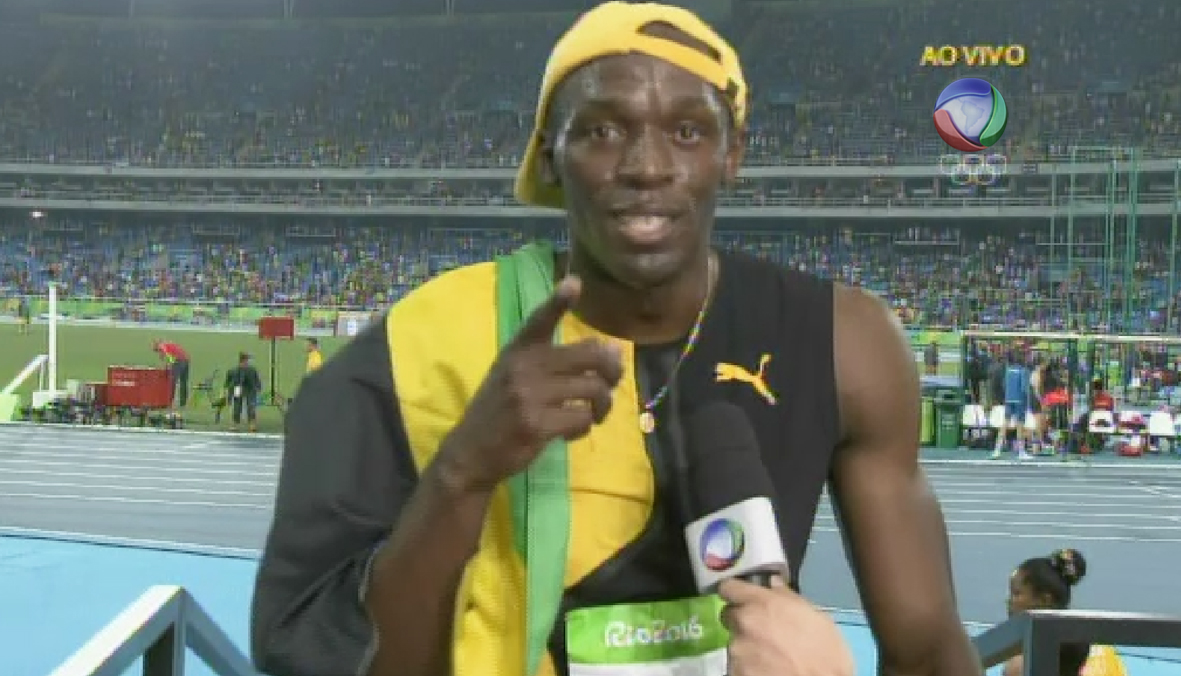 Usain Bolt em entrevista para a Record