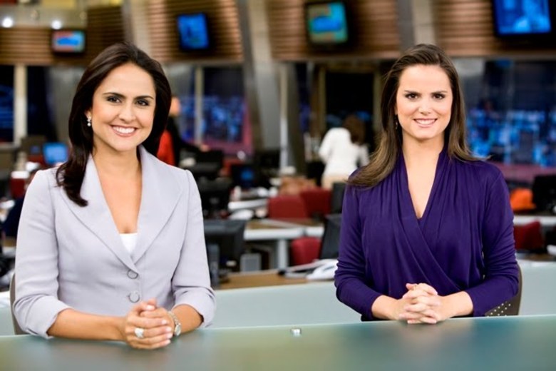 Carla Cecato e Roberta Piza formam a dupla que há mais tempo comandam um telejornal diário na TV