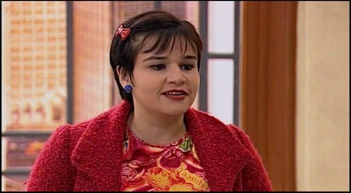 Cláudia Rodrigues como Karina, seu primeiro papel na TV (Reprodução/ Canal Viva)