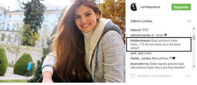 Klebber Toledo elogiou Camila Queiroz em rede social (Reprodução/Instagram)