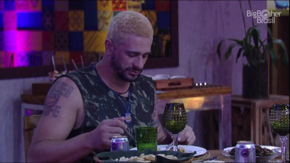Daniel relembra gostinho da comida de casa (Foto: Reprodução/ TV Globo) 