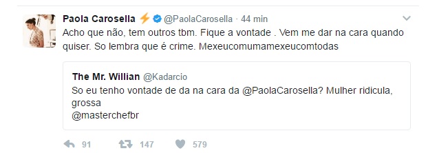 Paola Carosella (Reprodução/Twitter)