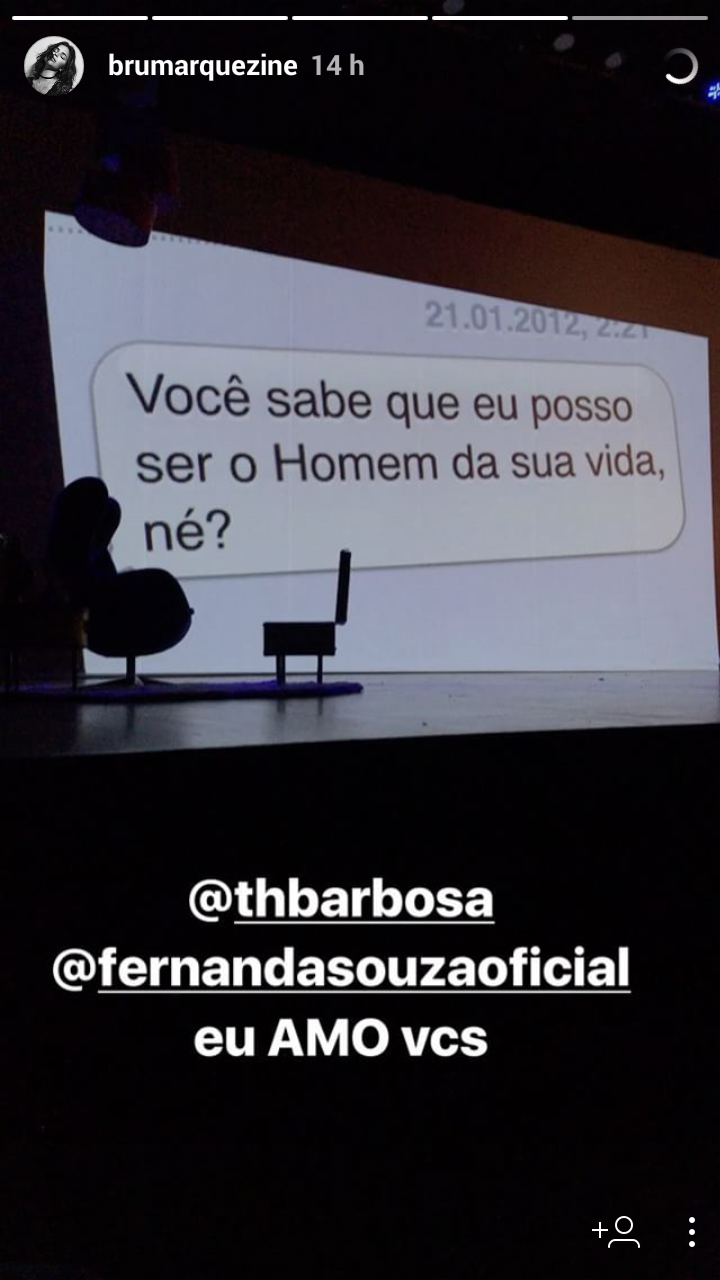Bruna Marquezine faz vídeo da peça de Fernanda Souza (Reprodução/ Instagram)