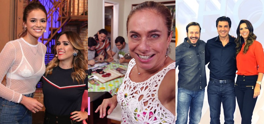Tatá Werneck (Lady Night), Cissa Guimarães (É de Casa) e apresentadores do Melhor Para Você