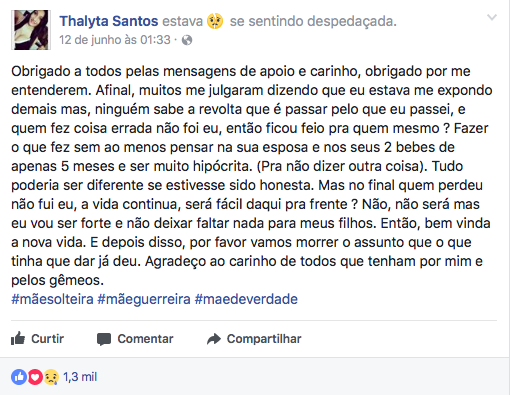 Thalyta Santos fala sobre separação de Pepê
