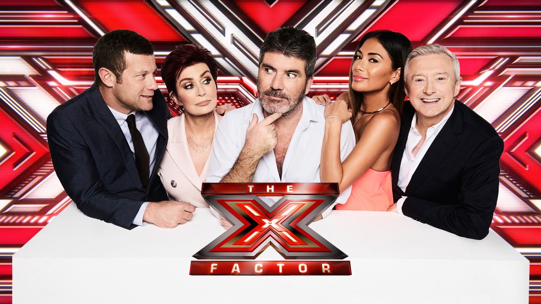 Os 4 jurados e o apresentador do The X Factor britânico