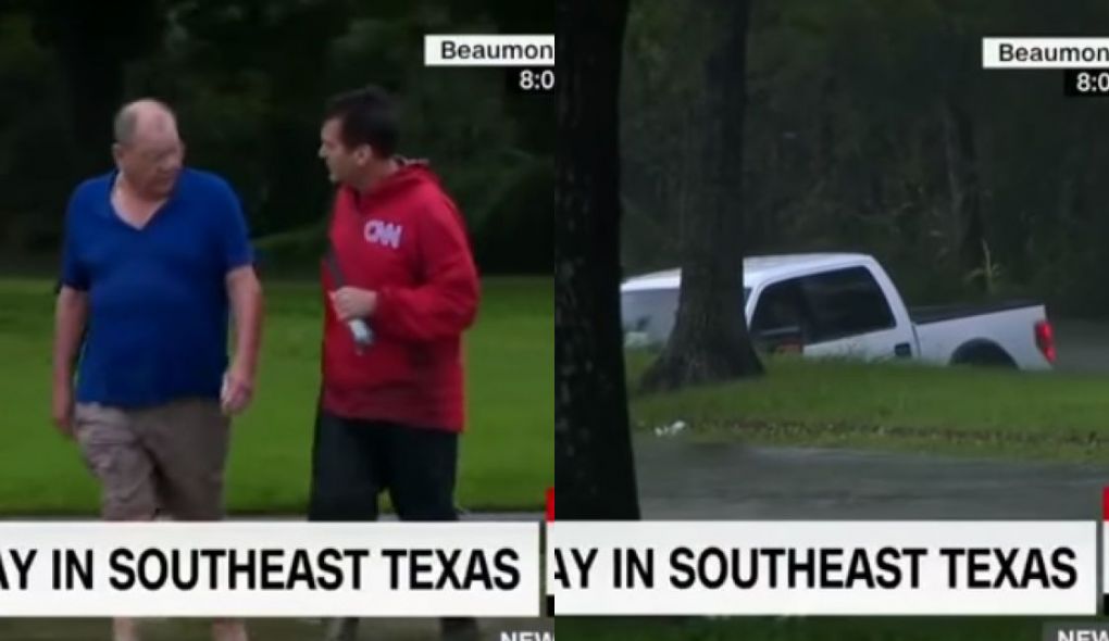 Reporter da CNN ajudou homem que estava preso em carro que era arrastado por correnteza no Texas