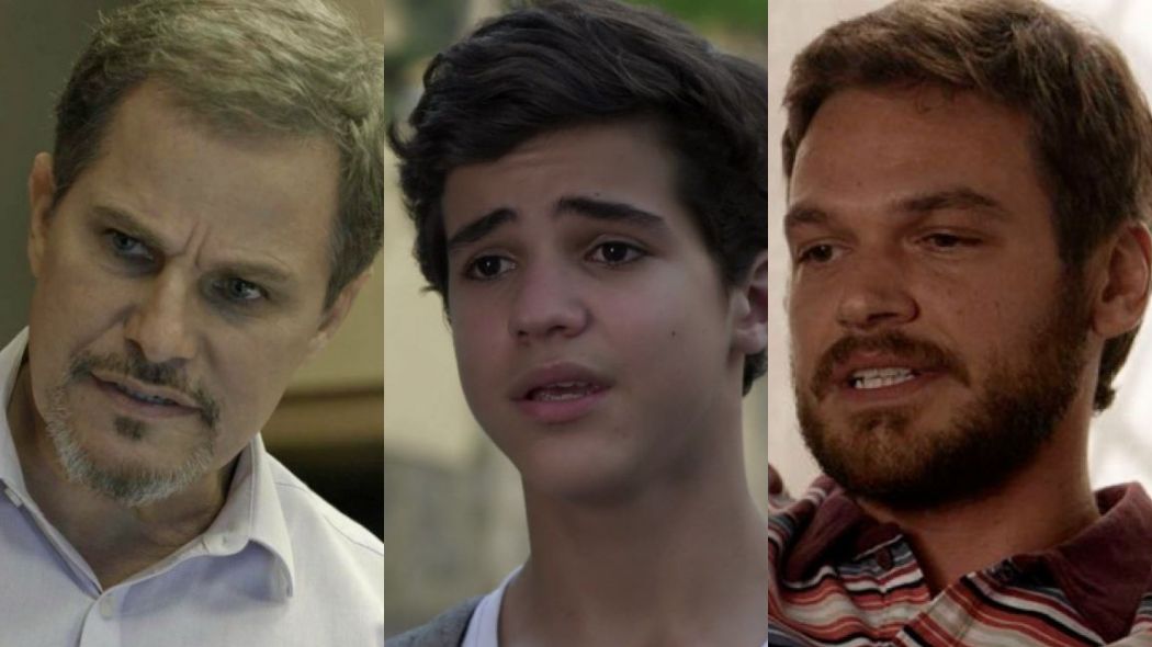 Dantas (Edson Celulari), Yuri (Drico Alves), Rubinho (Emilio Dantas) de A Forca do Querer