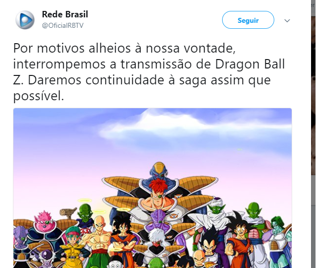 Rede Brasil anuncia fim de exibição de Dragon Ball Z e assusta fãs; desenho  continua no canal