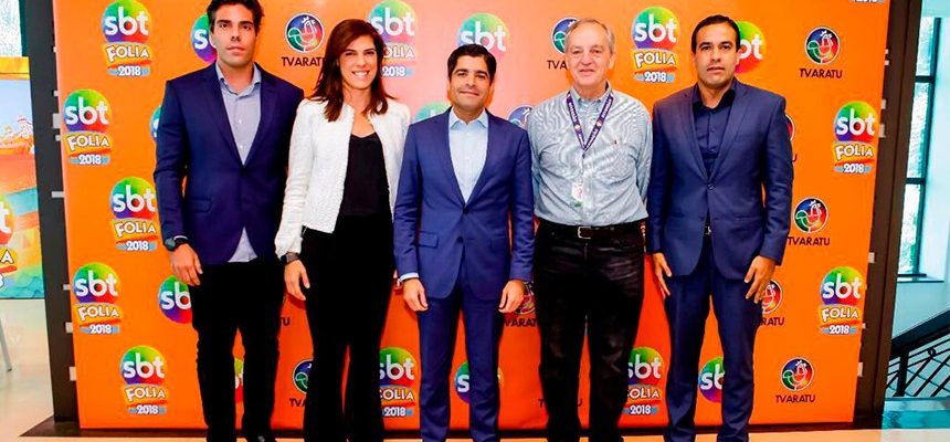 Executivos da TV Aratu, ACM Neto e Marcelo Parada, diretor comercial do SBT