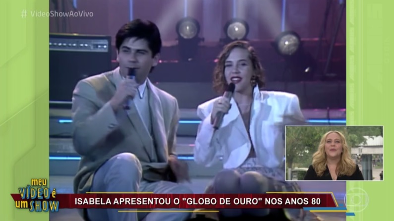 César Filho e Isabela Garcia durante o programa Globo de Ouro