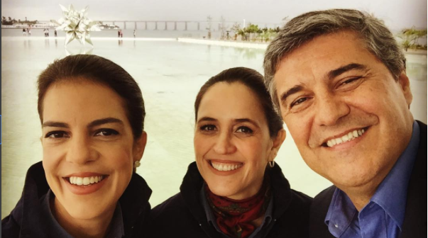 Mariana Gross, Ana Luiza Guimarães e Flávio Fachel, âncoras da Globo Rio