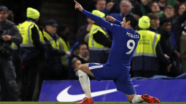 Morata comemora gol do Chelsea contra United, em jogo que fez ESPN Brasil bombar