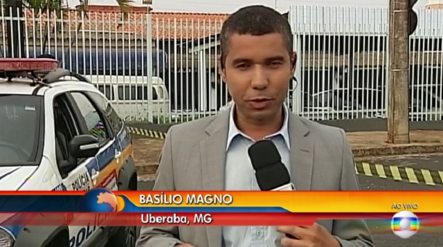 Repórter Basílio Magno se confunde e cita concorrente na Globo