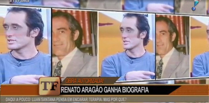 TV Fama comete gafe e diz que Marcelo Barreto, do SporTV, é Renato Aragão (Reprodução/RedeTV!)