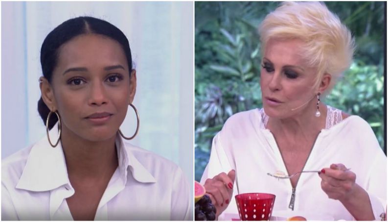 Apresentadora oferece comida detestada por atriz (Divulgação/TV Globo)