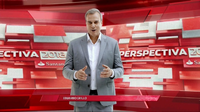 Eduardo Grillo em comercial exclusivo de banco na Retrospectiva 2017 da Globo