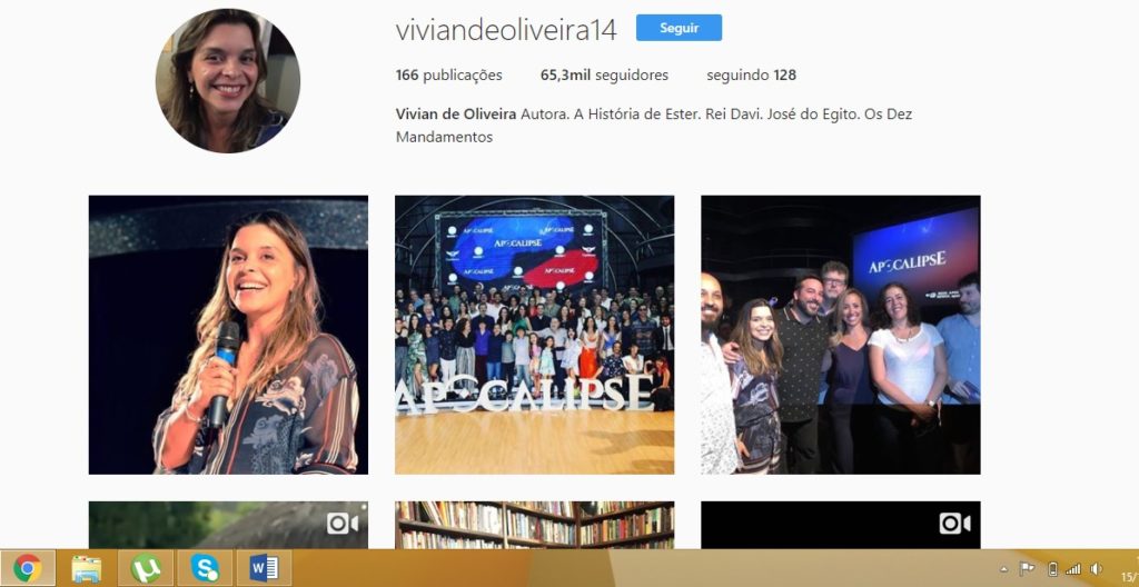 Instagram de Vivian de Oliveira