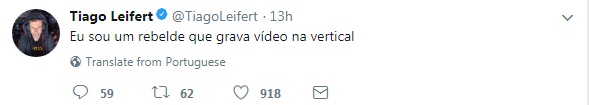 Tiago Leifert brincou no Twitter sobre campanha da Globo