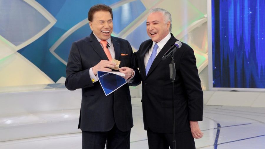 Silvio Santos e Michel Temer no Programa Silvio Santos