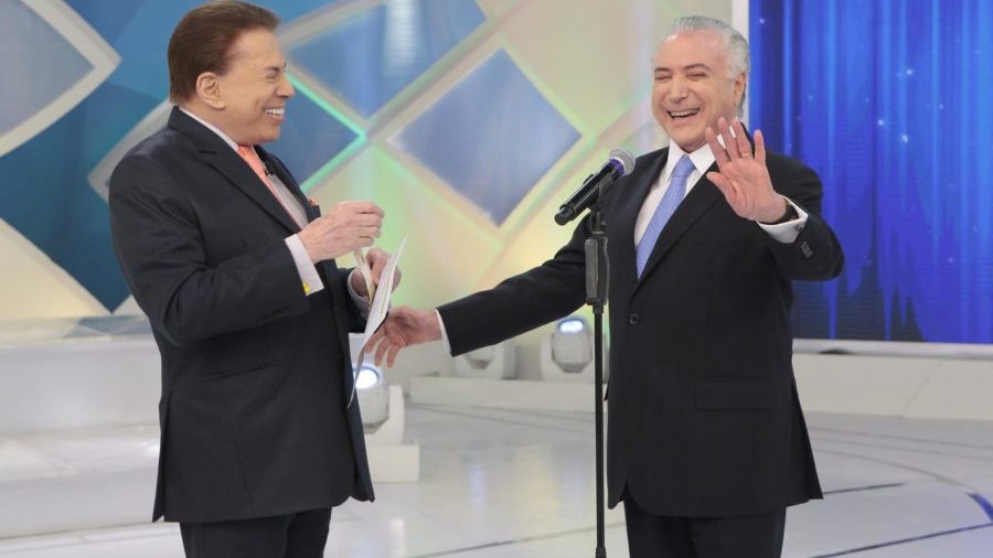 Silvio Santos e Michel Temer no Programa Silvio Santos