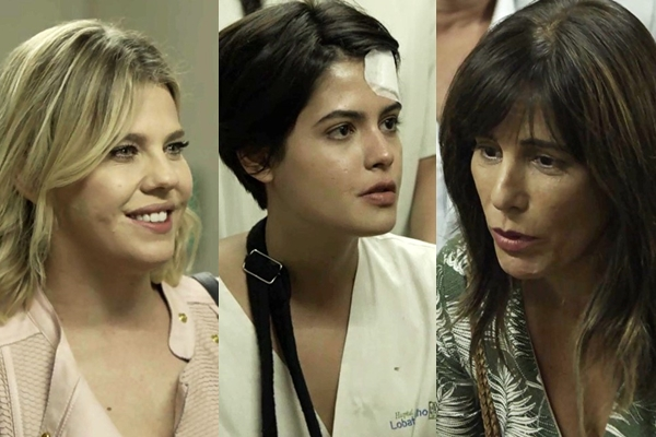 Adriana (Julia Dalavia), Beth (Gloria Pires) e Jô (Bárbara Paz) em O Outro Lado do Paraíso
