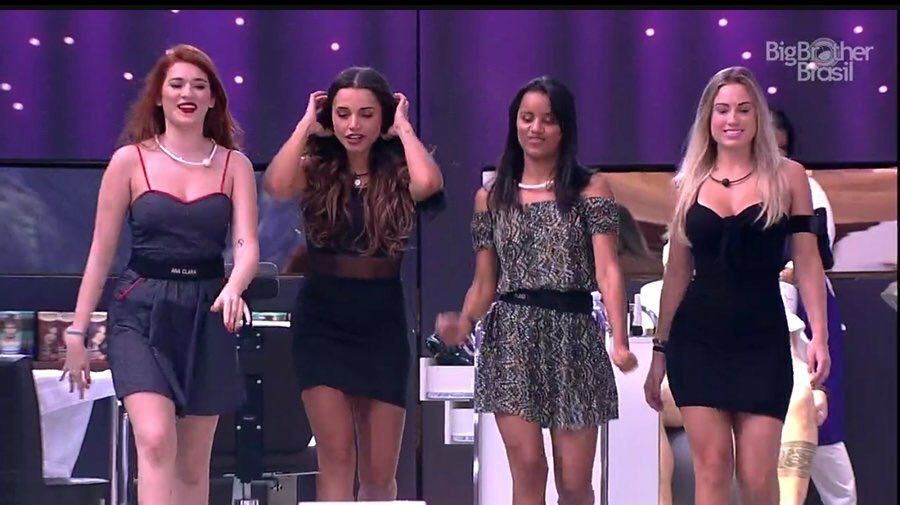 Ana Clara, Paula, Gleici e Jéssica passam por transformação no BBB18 (Reprodução: TV Globo)