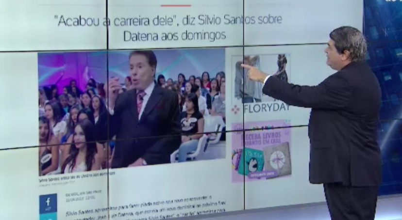 Datena comenta no Brasil Urgente critica de Silvio Santos