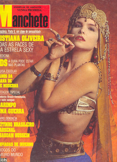 Cristiana Oliveira como Camille na capa de uma edição da revista Manchete
