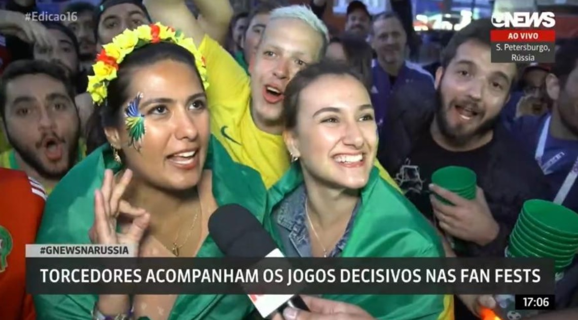 Brasileira se animou e soltou palavrao durante link da Globo News