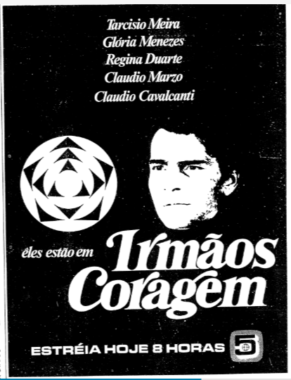 Anúncio de jornal indicando a estreia da novela no Canal 5 de São Paulo em 29 de junho de 1970
