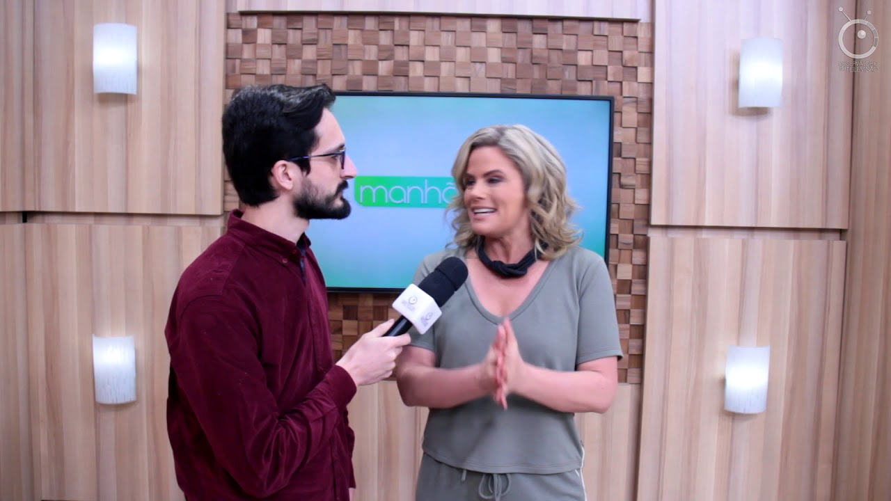 Leandro Lel Lima entrevista maria Cândida na TV Aparecida