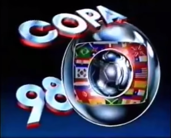 Logotipo das transmissões da Copa de 1998 pela Globo (Reprodução)
