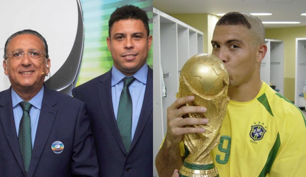 Galvao Bueno e Ronaldo Fenomeno