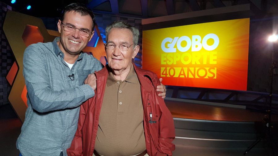 Tino Marcos e Léo Batista nos 40 anos do Globo Esporte