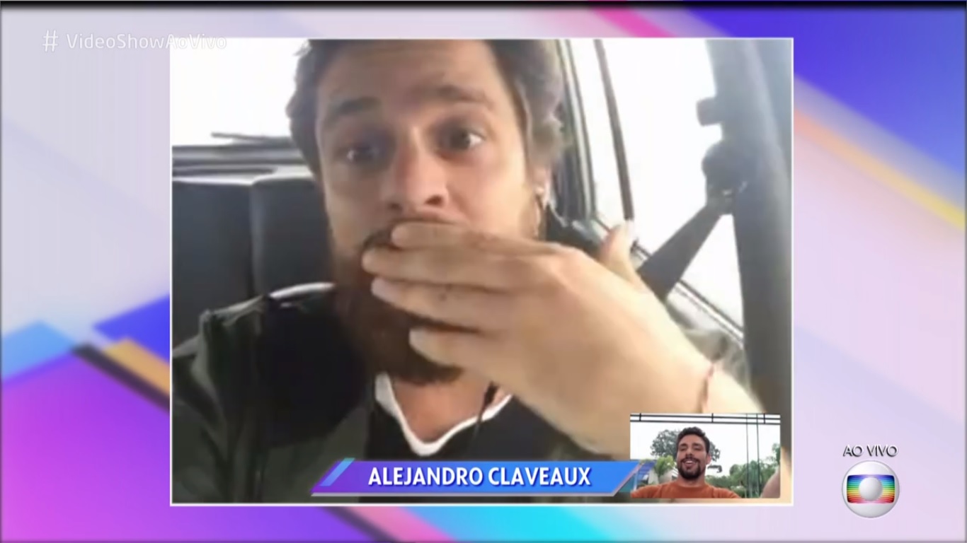 Alejandro Claveaux soltou palavrao durante o Video Show
