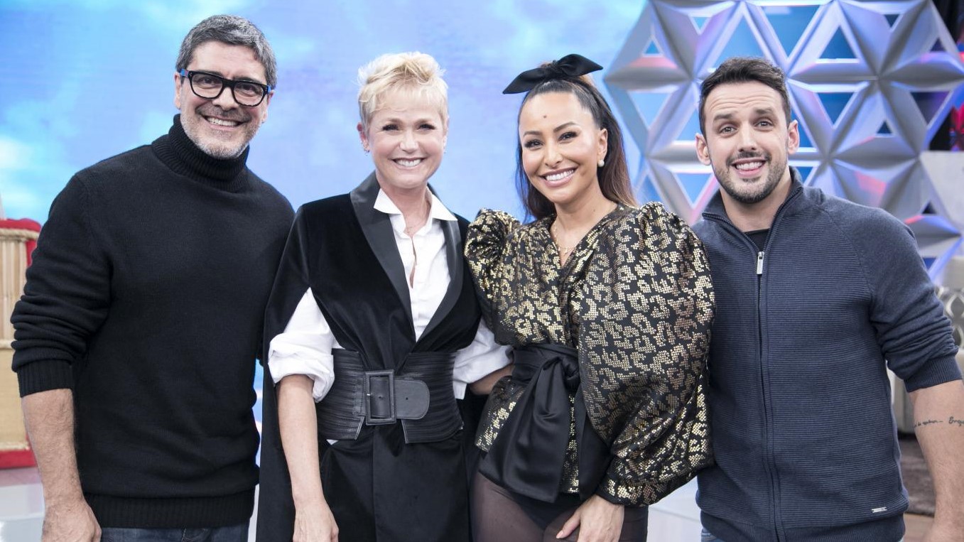 Junno Andrade, Xuxa, Sabrina e Rodrigo no Programa da Sabrina