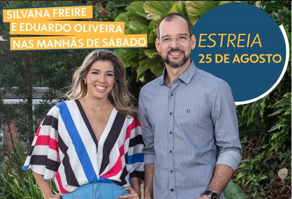 Silvana Freire e Eduardo Oliveira serão os apresentadores do "Bom Dia Sábado" na TV Bahia (Reprodução/Instagram)
