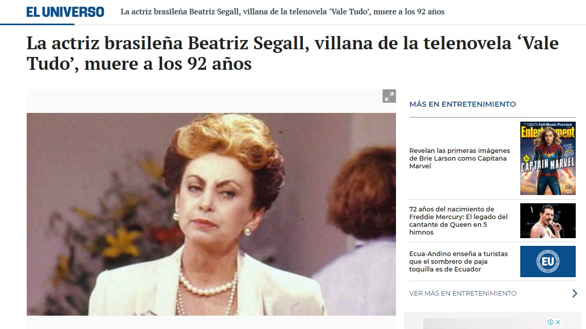 Beatriz Segall (Divulgação)