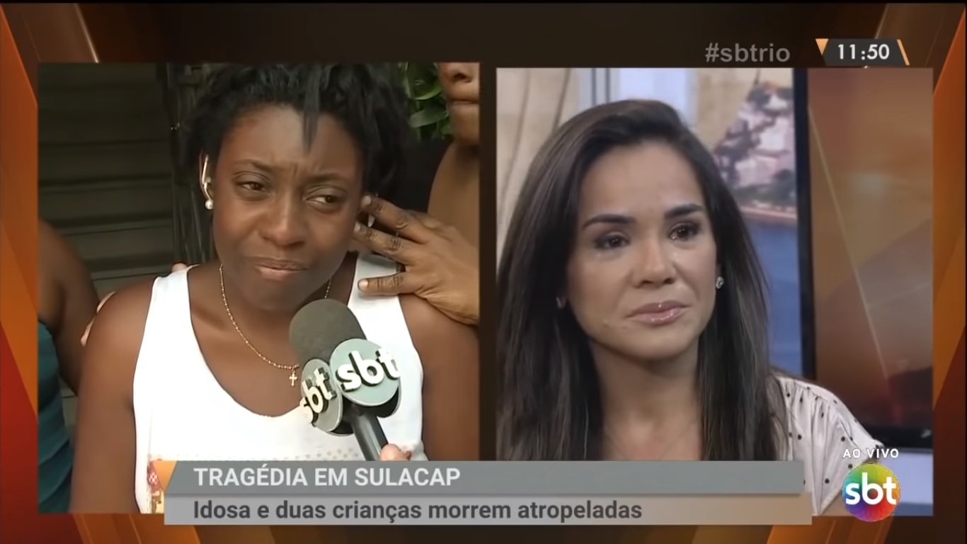 Isabele Benito se emocionou no SBT Rio