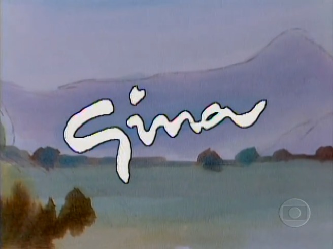 Logotipo da novela Gina (Reprodução/Memória Globo)
