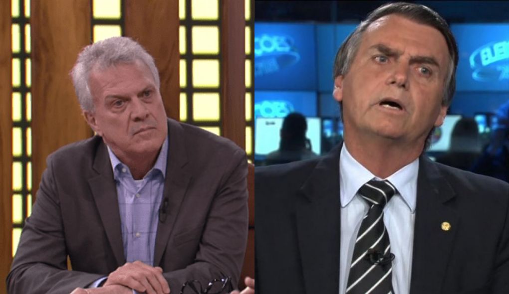Pedro Bial e Jair Bolsonaro