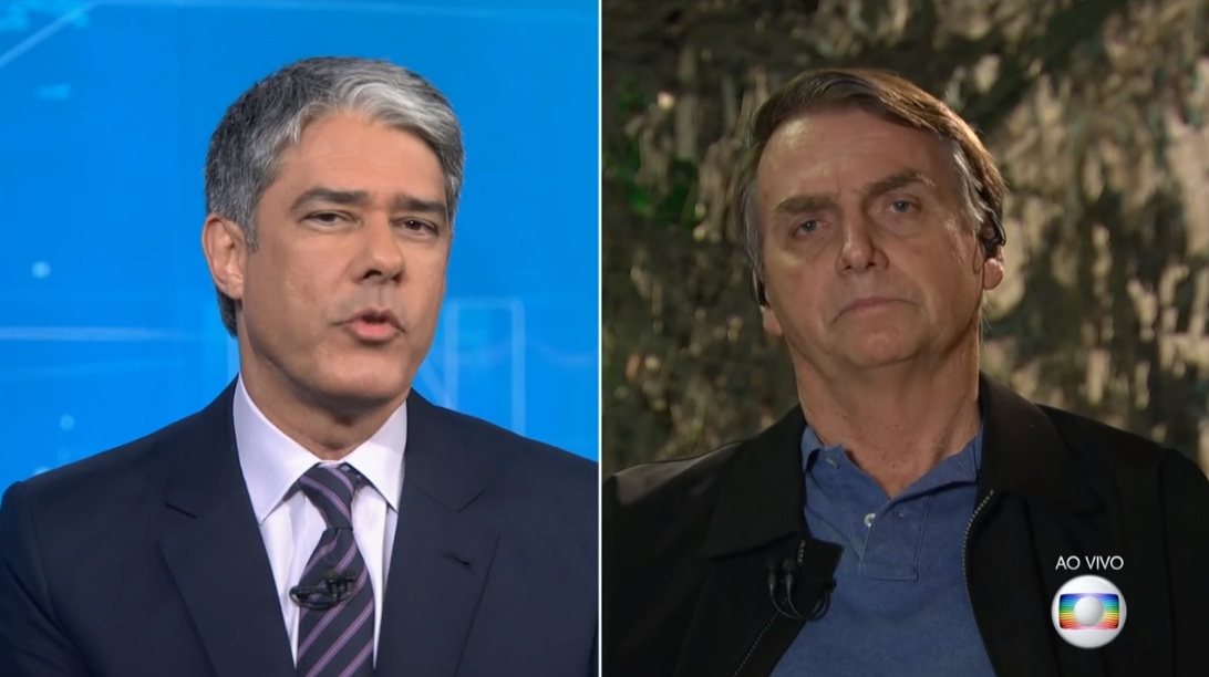 William Bonner e Jair Bolsonaro (Foto: Reprodução Globo)