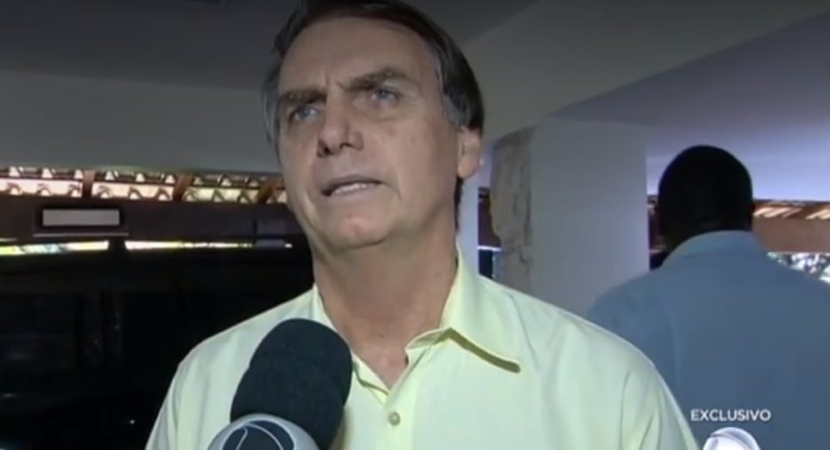 Jair Bolsonaro em entrevista à Record TV