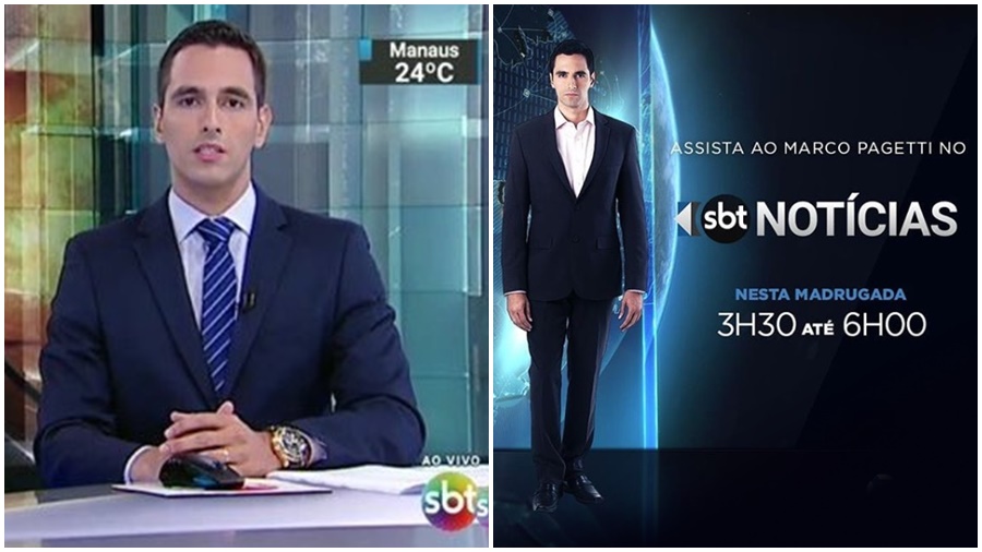 Marco Pagetti no SBT Notícias (Divulgação)