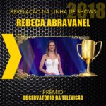Rebeca Abravanel ganhou prêmio Observatório da Televisão como Revelação na Linha de Shows (Montagem: Reprodução)