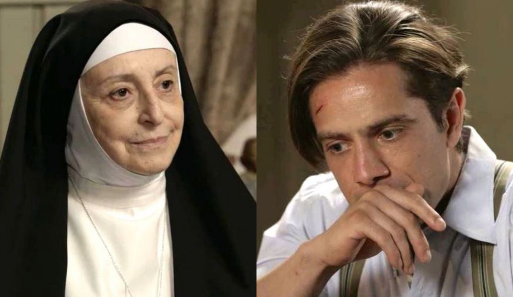 Madre Joana (Ana Lucia Torre) e Danilo (Rafael Cardoso) de Espelho da Vida