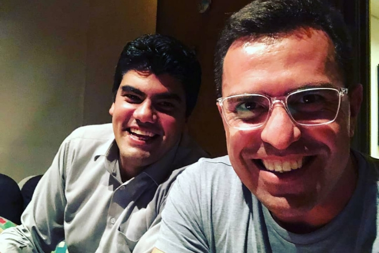 André Azeredo posta foto com Rodrigo Bocardi